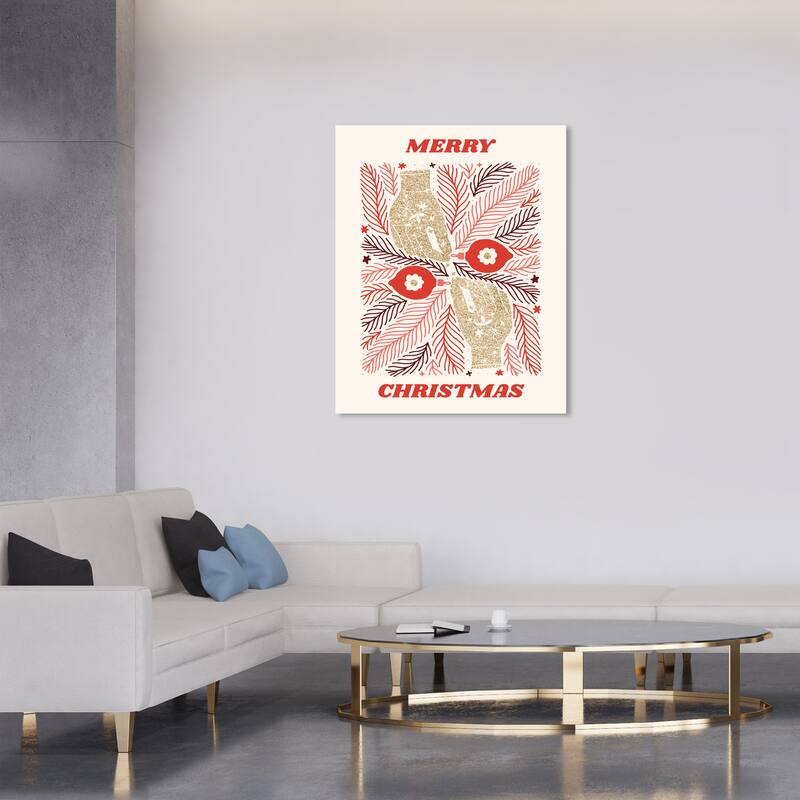 Wynwood Studio Canvas Typography and Quotes Mystical Hands Holidays Red Modern & Contemporary Wall Art Canvas Print - 30 x 36