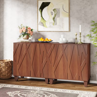 55" Sideboard Buffet Cabinet with Adjustable Shelving for Kitchen Dining Room