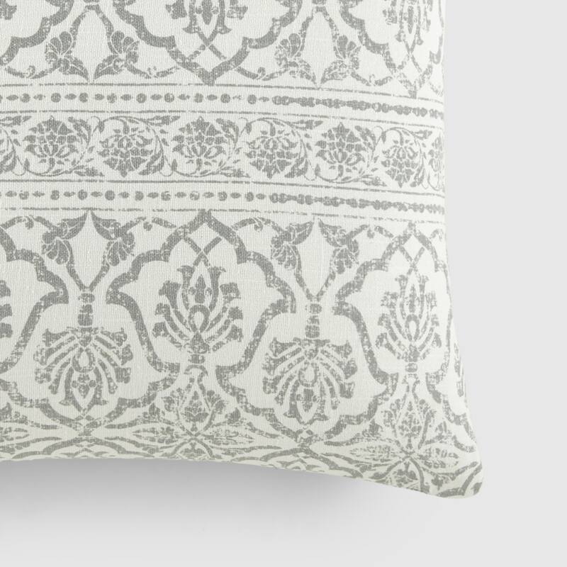 Elegant Patterns Cotton Decor Throw Pillow in Antique Floral