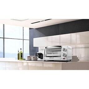 emerson toaster oven red
