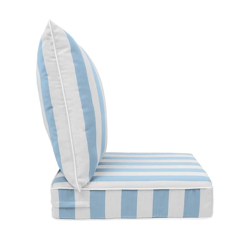 Sherry Kline Indoor/Outdoor Cabana Stripe Deep Seat Cushion (Seat & Back)