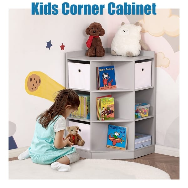 slide 2 of 7, Kids Corner Cabinet Grey
