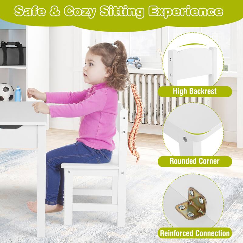 Costway Toddler Craft Table & Chair Set Kids Art Crafts Table - See Details