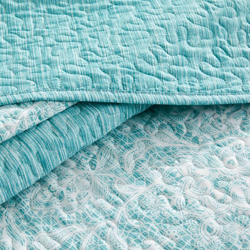 Serenta Emma 5 Piece Printed Quilt Bedspread Coverlet Set