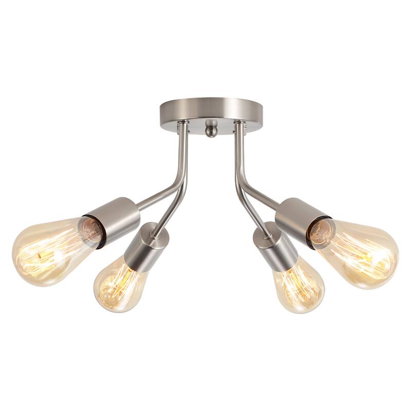 4-Light Semi Flush Mount Lights for Farmhouse Kitchen Dining Room