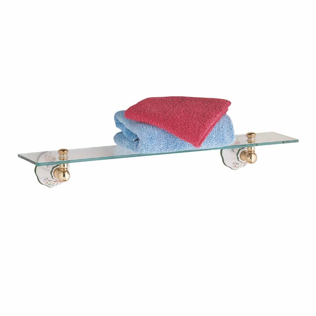 Glass Shelf Porcelain Brass Brackets | Renovator's Supply