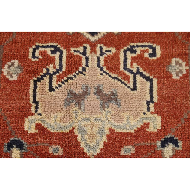 Orange Oushak Indian Area Rug Handmade Wool Carpet - 7'9" x 10'4"