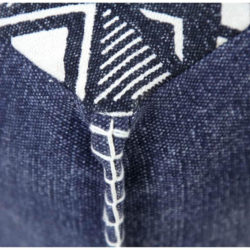 Sevita Simple Southwestern Traditional Tribal Pouf Ottoman