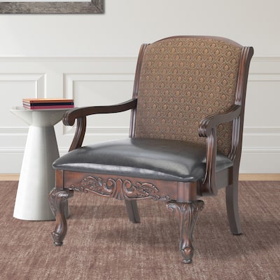 Stetson Carved Brown Accent Chair by Greyson Living