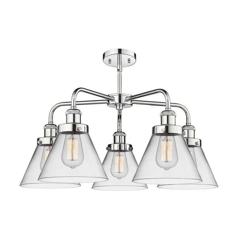 Innovations Lighting Cone - 5 Light 26" Stem Hung Chandelier