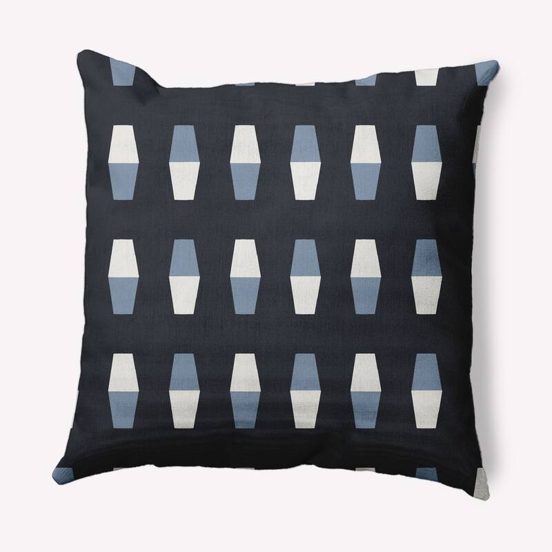 Bowling Pins Nautical Indoor/Outdoor Throw Pillow - Shark Blue - 18" x 18"
