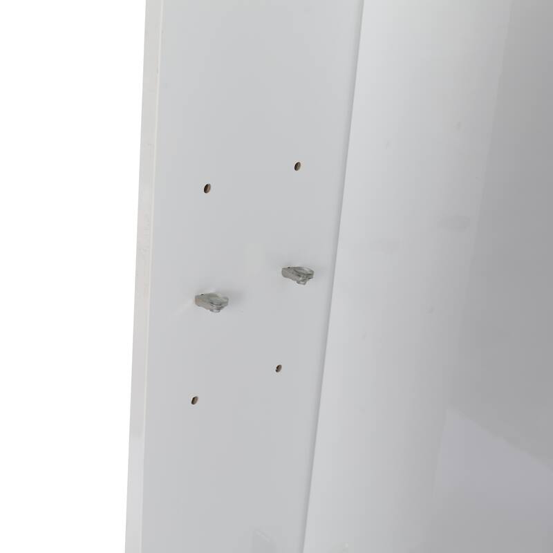 12" Bathroom Wall Cabinet, Soft Close Doors, Float Mounting Design,Glossy White