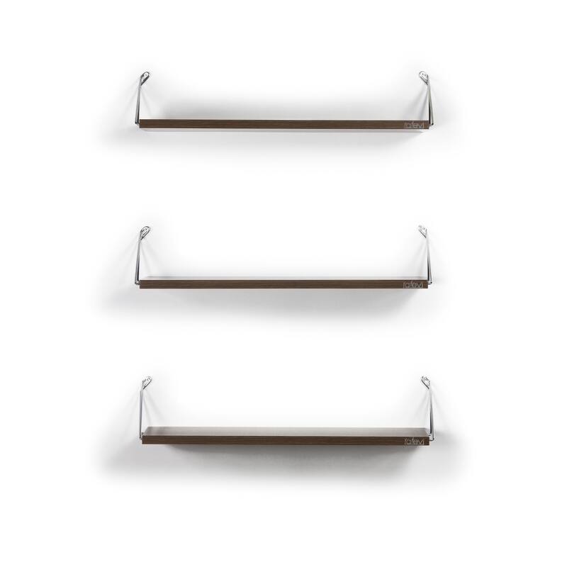 Altora Wood Base Modern Triple Shelf