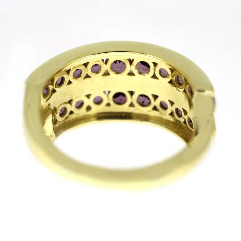 Yellow Gold Plated Over Sterling Silver Rhodolite Garnet Ring