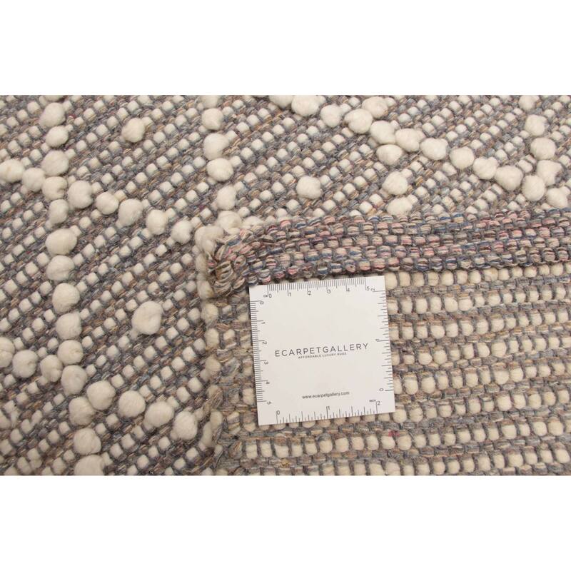 ECARPETGALLERY Braid weave Sienna Taupe Wool Rug - 5'1 x 7'11