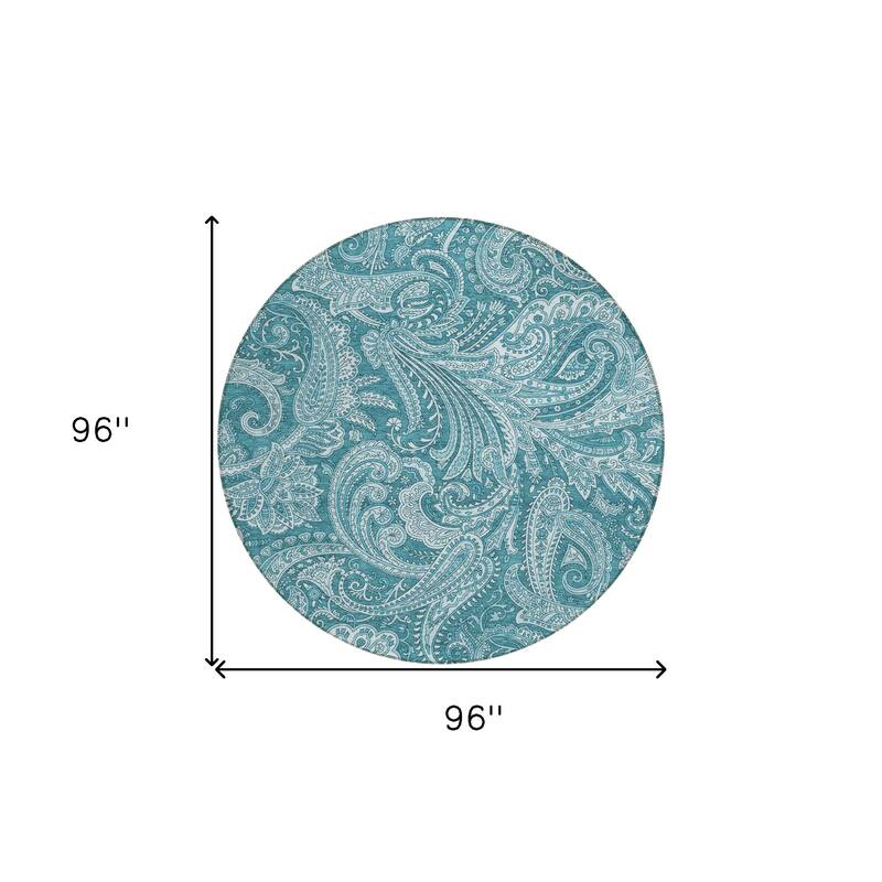 HomeRoots Paisley Transitional Rectangle Outdoor Rug