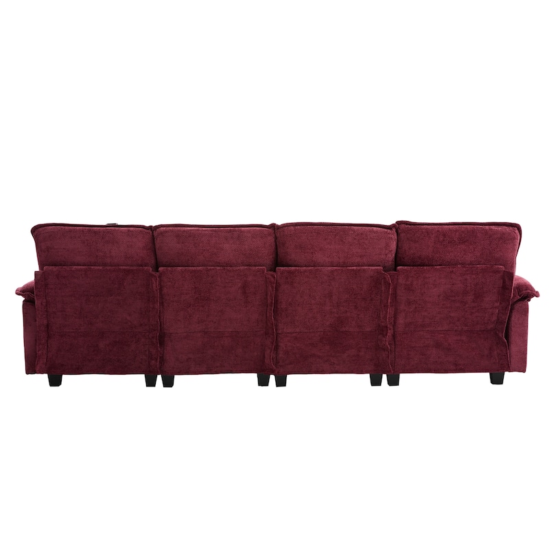 GDFStudio - UNITED WE WIN 106" U Shape Sectional Sofa Cloud Couch for Living Room