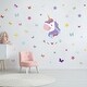 preview thumbnail 2 of 4, Walplus Magical Unicorn Butterflies Children Wall Sticker Nursery Decor