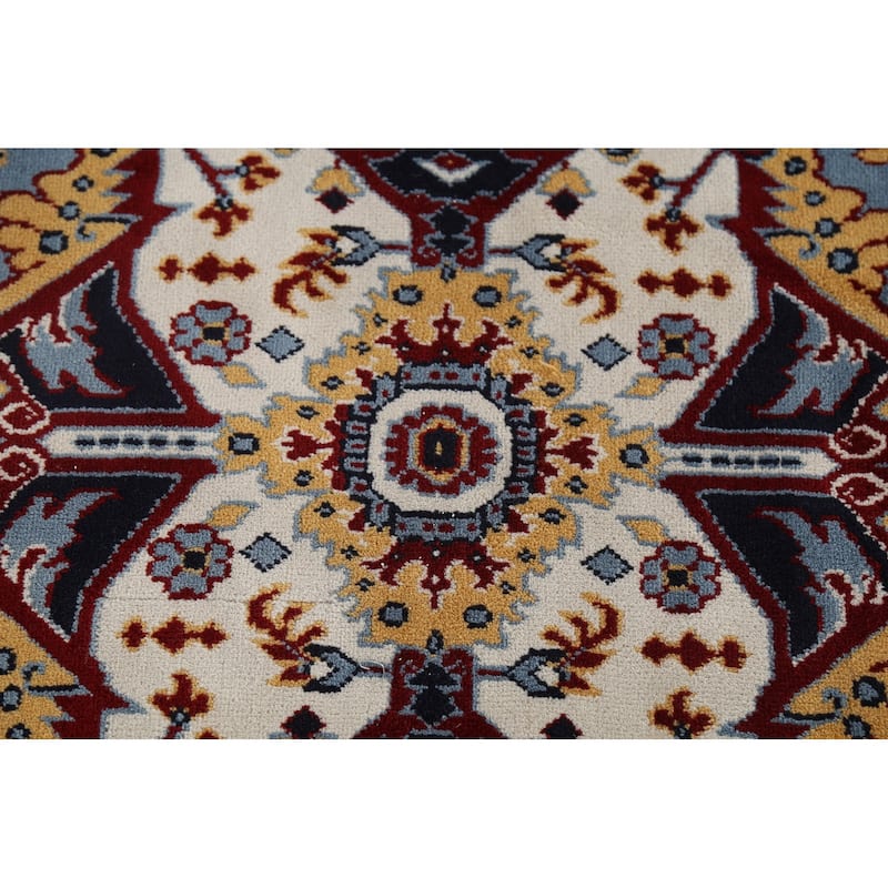 Geometric Red Tabriz Turkish Area Rug Machine Made Carpet - 6'4" x 9'10"
