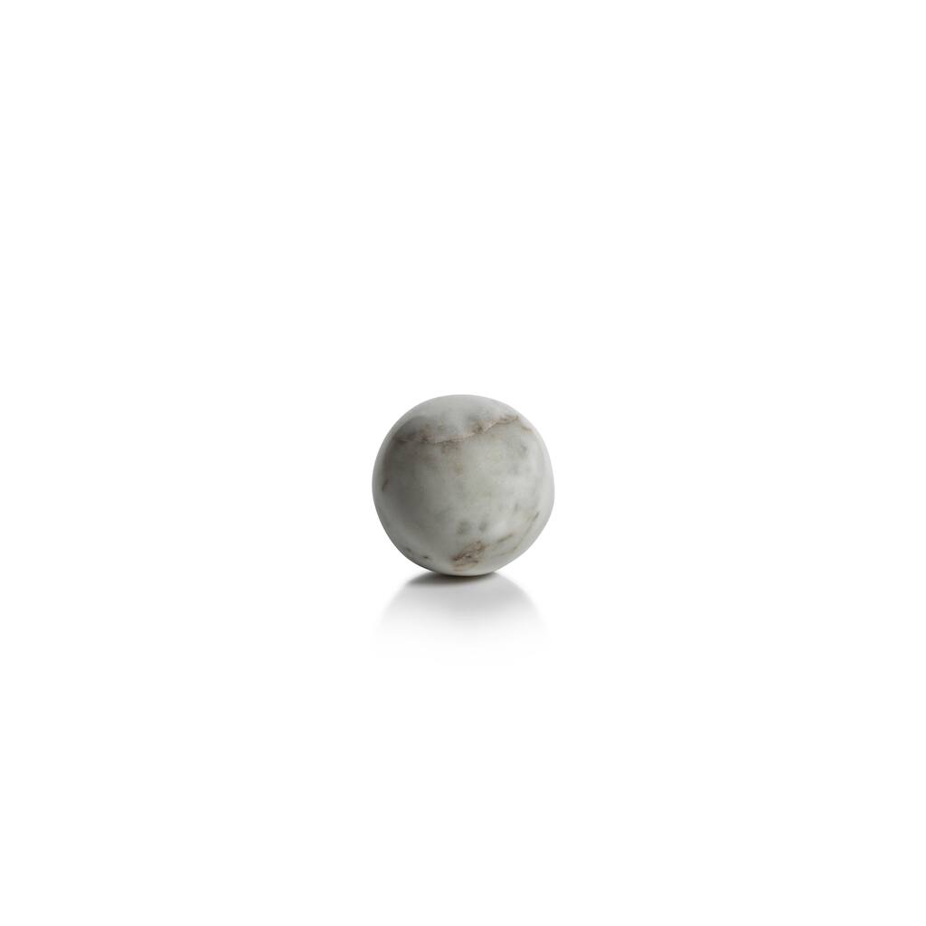 Monza White Marble Fill Decorative Balls, Set of 4