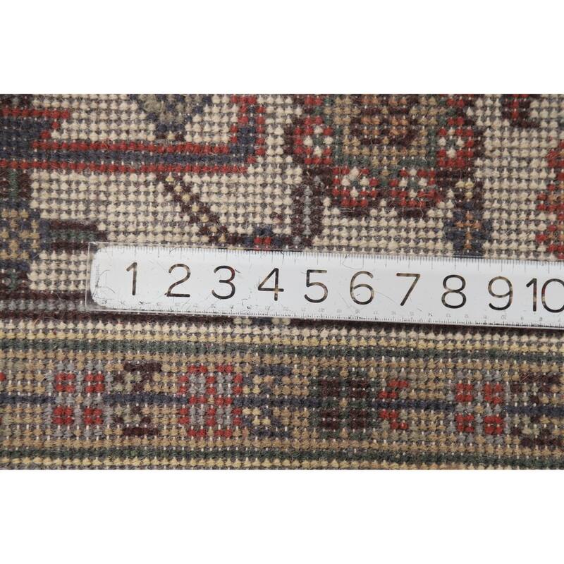 Hand Knotted Oriental 100% Wool Carpet Traditional Medallion Navy Blue & Blues Heriz (serapi) Area Rug - 9' 9'' X 7' 11''