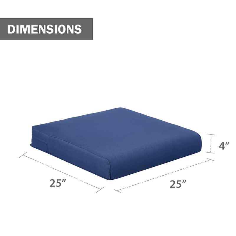 Aoodor Outdoor Removable Chair Cushion with Hidden Zipper（Set of 2）