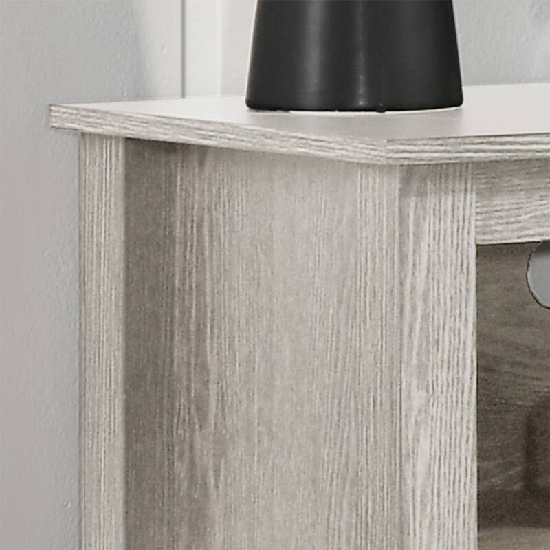 6 Open Shelves Rectangle TV Stand