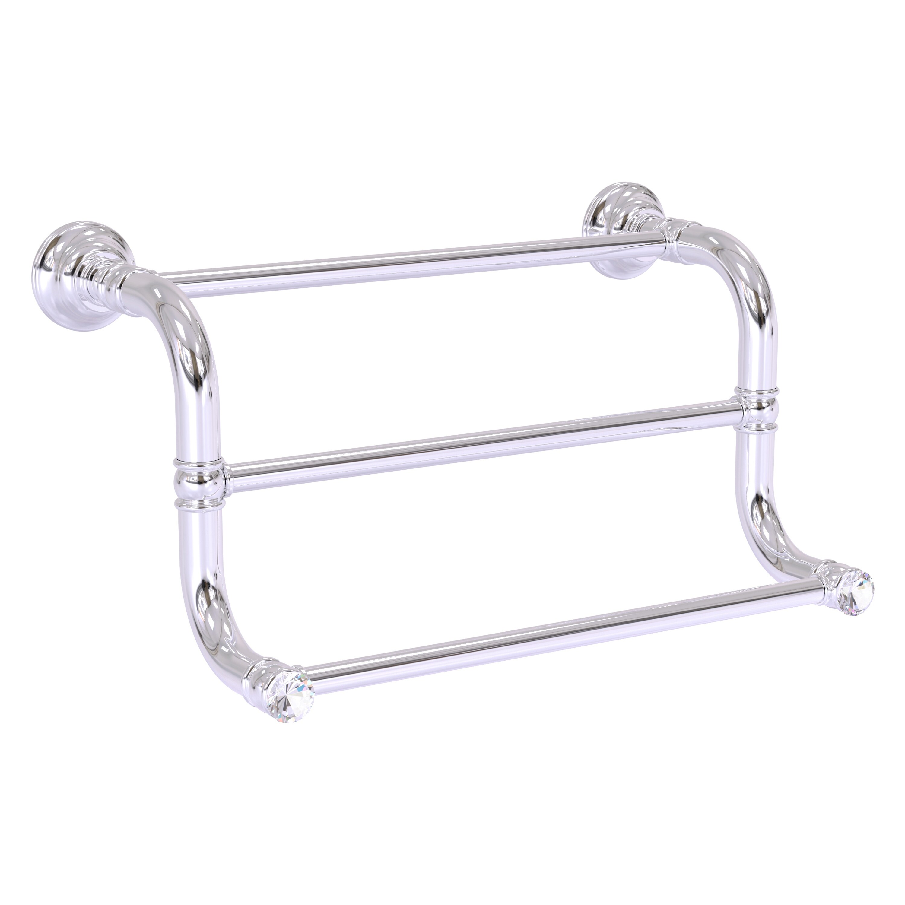 Allied Brass Carolina Crystal 3 Bar Hand Towel Rack