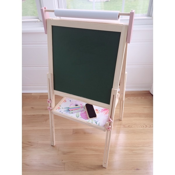 Shop Kids Wood Double Sided Chalkboard And Dry Erase Board Floor