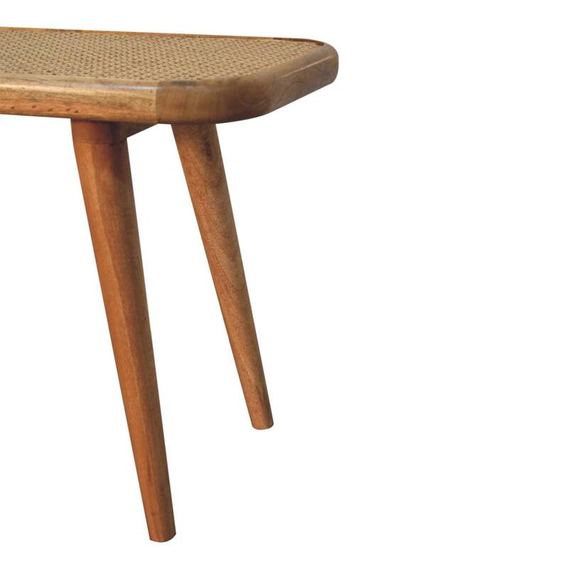 Artisan Furniture Solid Wood Larissa Rattan Bench