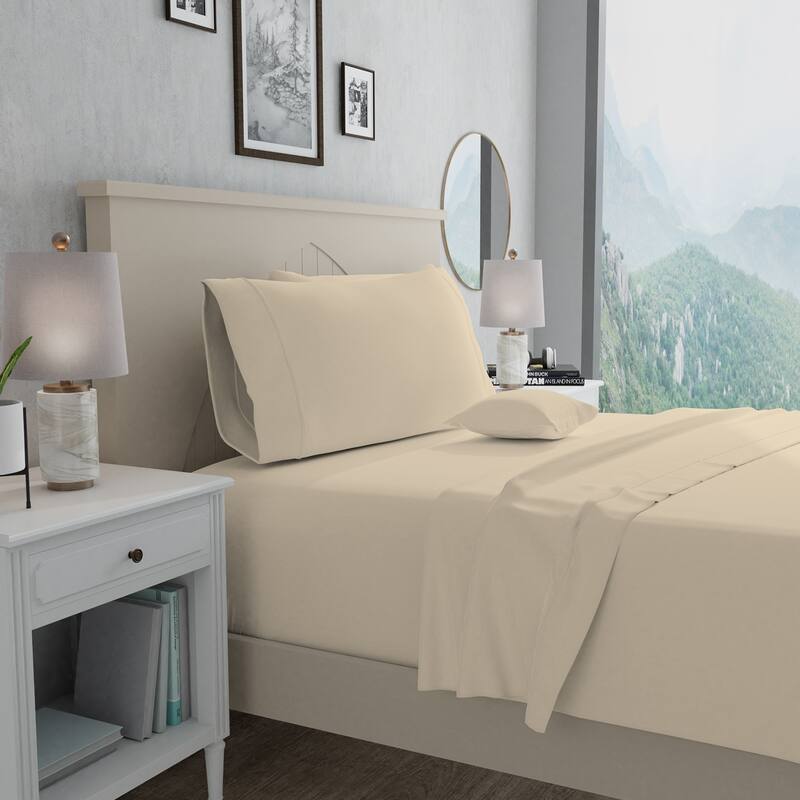 Purity Home 300-Thread Count Ultra-Soft & Silky Cotton Rayon Sheet Set