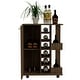 preview thumbnail 36 of 45, Bar Cart with 2 Open Shelves, 4 Casters, 6 Wine Cubbies, 2 Inner Shelves, and Cabinet - 23" W x14"D x 32"H