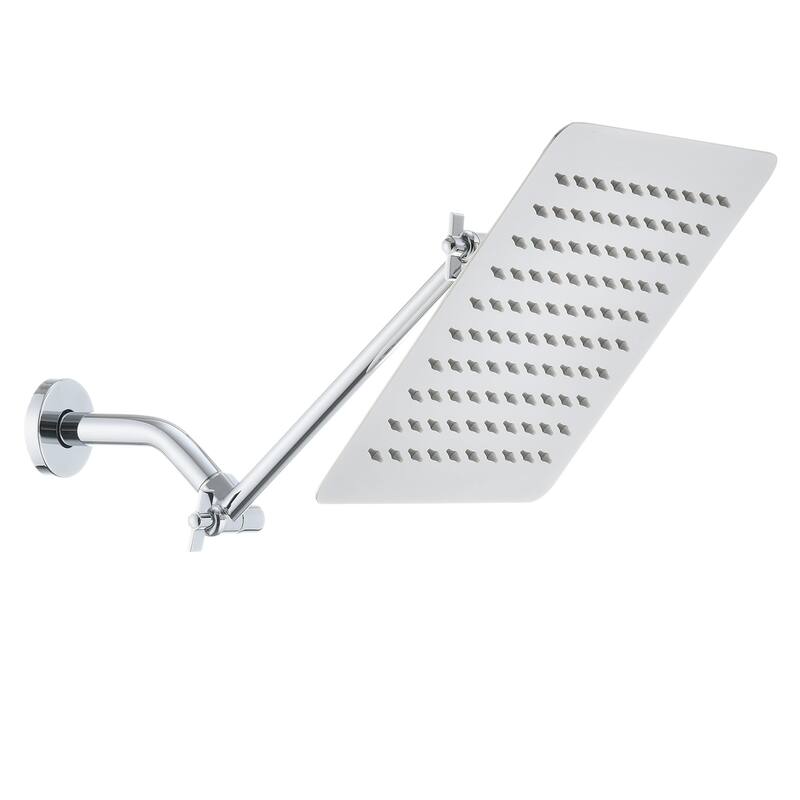 Chrome 10" Square Rainfall & High Pressure Stainless Steel Bath Shower head - Chrome