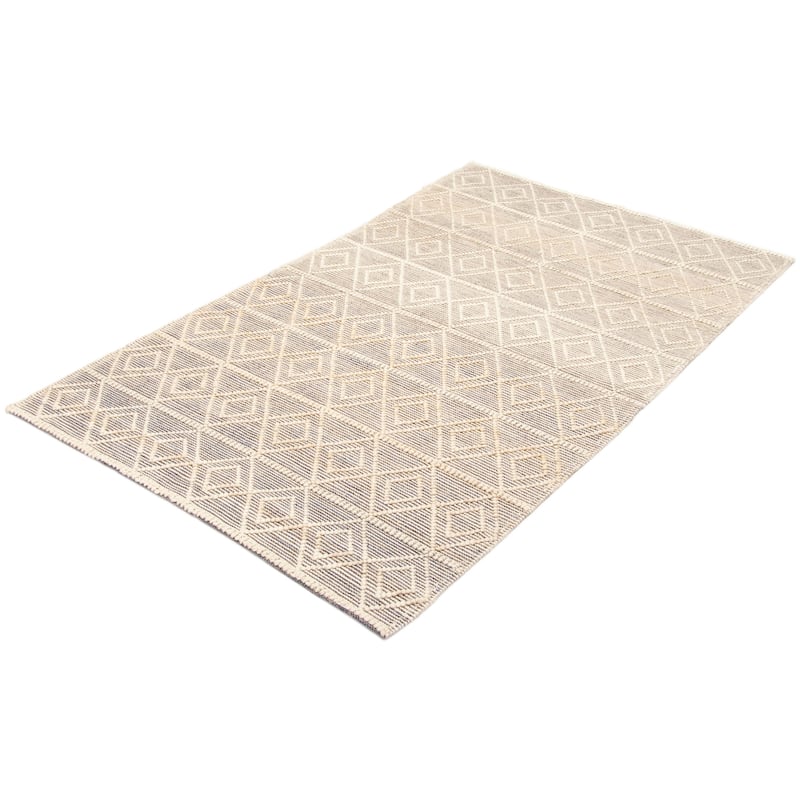 ECARPETGALLERY Braid weave Sienna Cream Wool Rug - 4'11 x 8'1