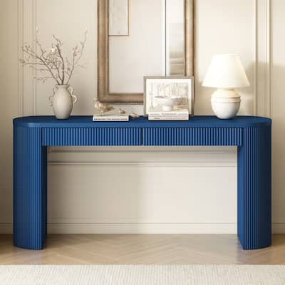 Sophisticated Console Table with Vertical Striped