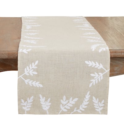 Foliage Embroidery Table Runner