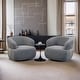 preview thumbnail 12 of 10, Kieon 33"W 360 Swivel Barrel Chair Modern Accent Chair Set of 2