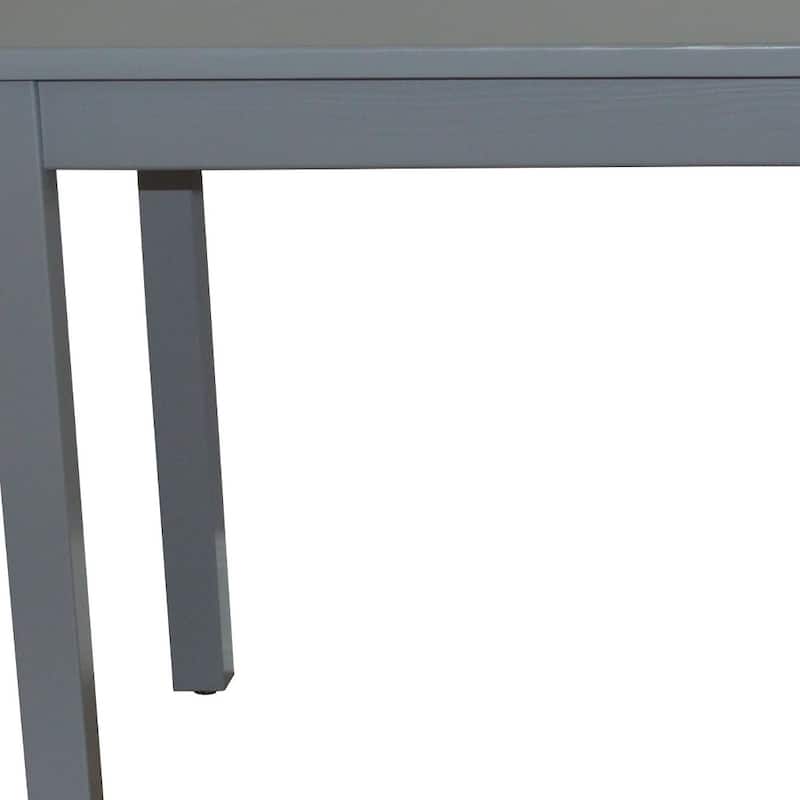HomeRoots 48" Gray Solid Wood Dining Table - 48.00 in. x 30.00 in. x 27.00 in.