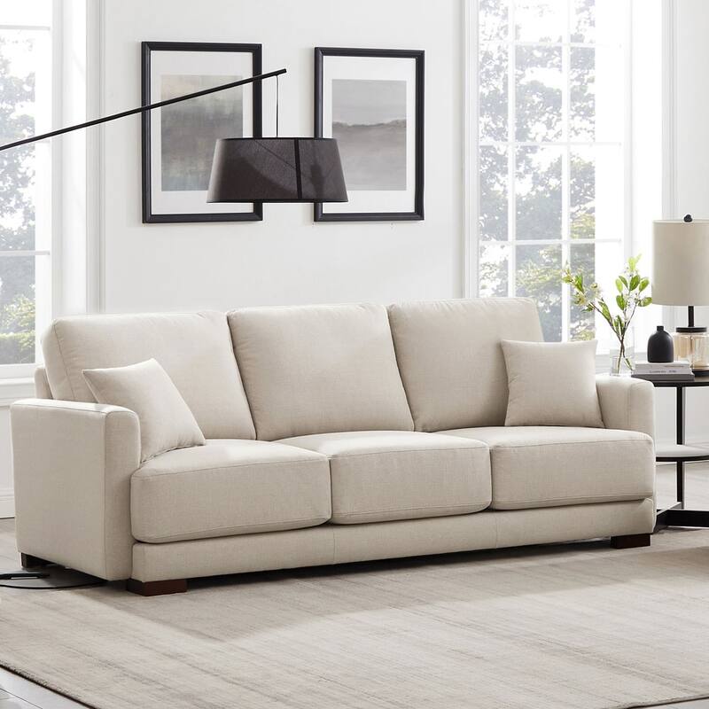 Hydeline Alby Fabric Sofa Couch, Memory Foam and Springs
