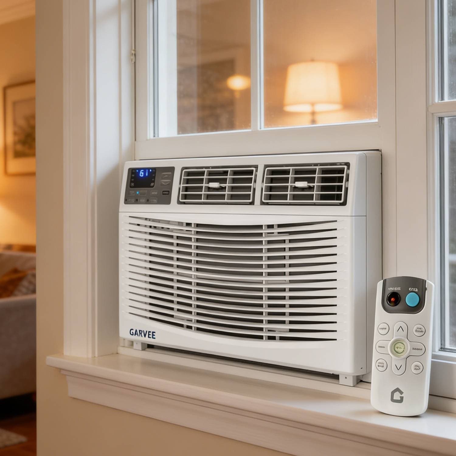8000 BTU Window Air Conditioner with Remote Control, Cools Rooms Up to 350 Sq. ft.