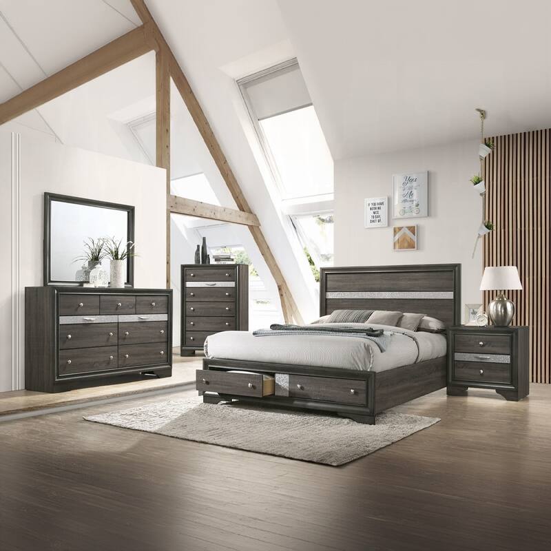 Nightstand with Pullout Jeweler Tray, Solid Wood Sofa Side Table, Storage Cabinet with Wooden Tabletop & 2 Drawers