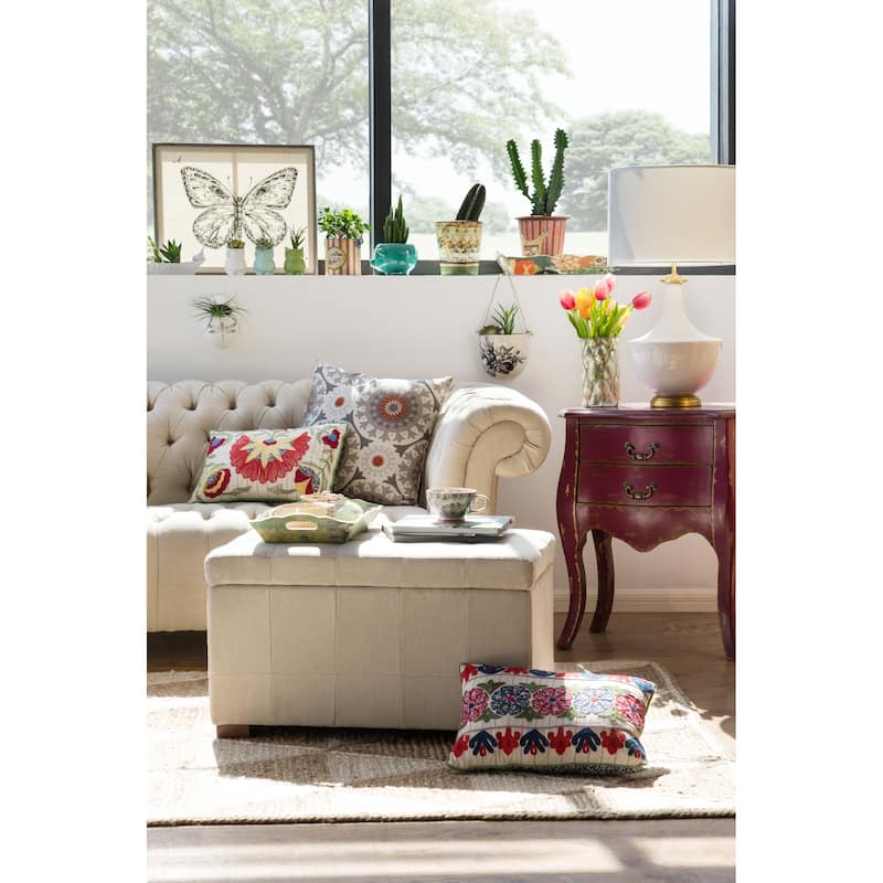 Long White Ceramic Cracker Dish with Two Birds