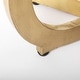 preview thumbnail 10 of 10, Laurent White Marble Top w/Gold Metal Base Dining Table - Off White