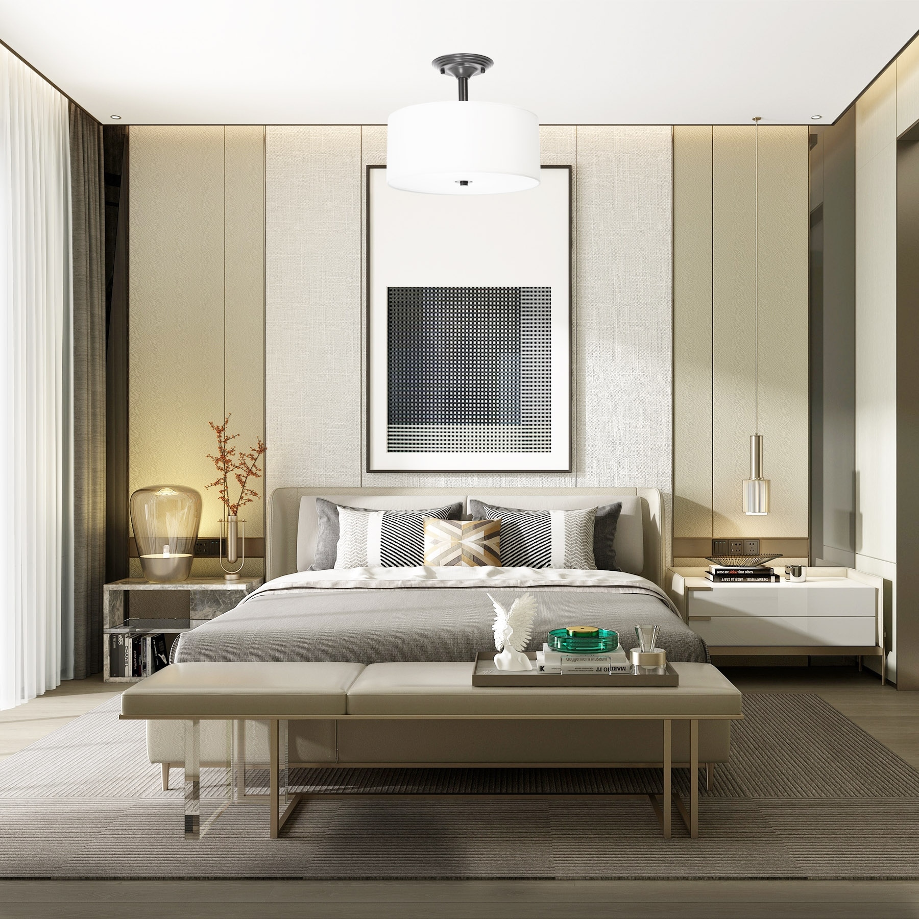 CO-Z 2-light Semi-Flush Mount Ceiling Light - On Sale - Overstock