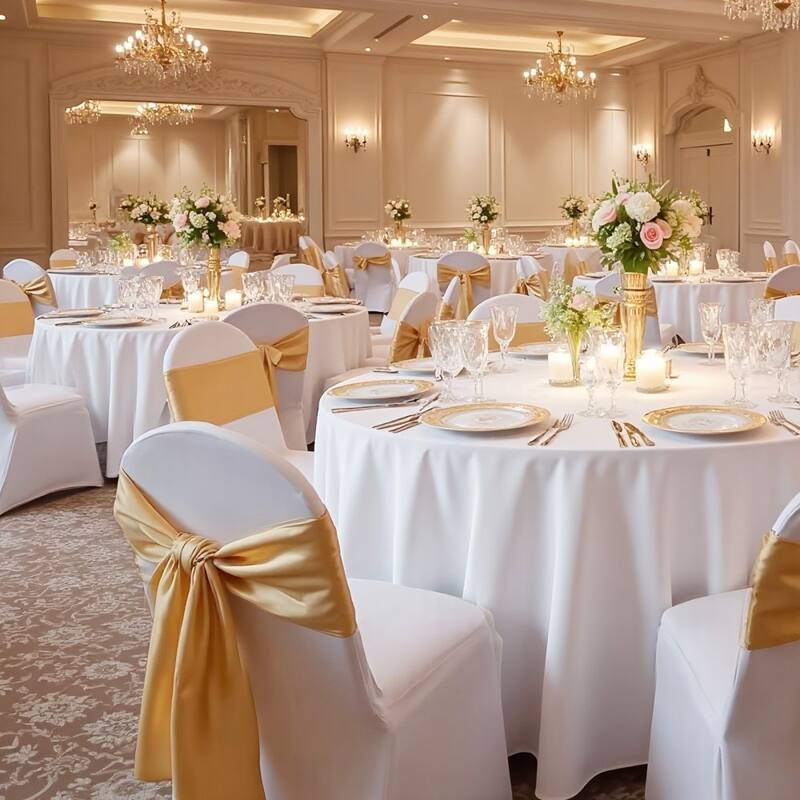 Stretch Chair Covers for Folding Chairs Polyester Spandex Elastic Slip On Wedding Party Banquet Event Decor