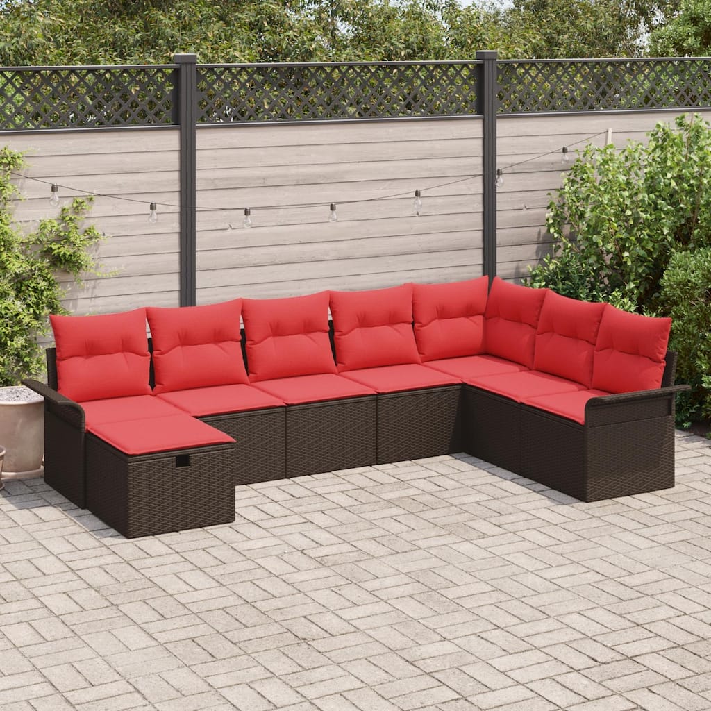 vidaXL 8/9 Piece Garden Sofa Set with Cushions
