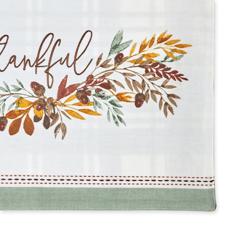 DII Thankful Reversible Embellished Placemat Set, 4 Piece