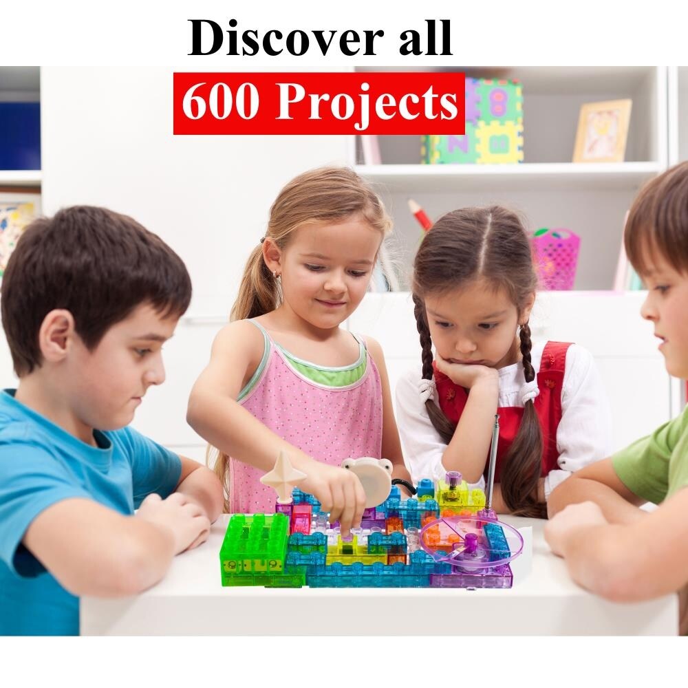Dimple Lectrixs 64 Piece Electronic Circuit Blocks Light Up DIY Toy Set