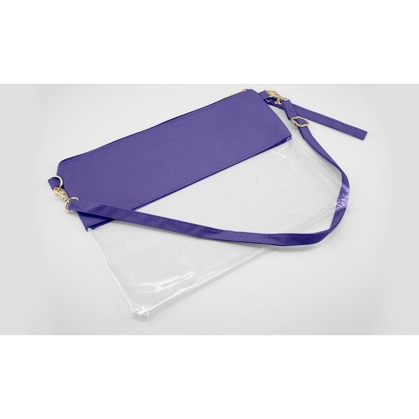 clear purple purse