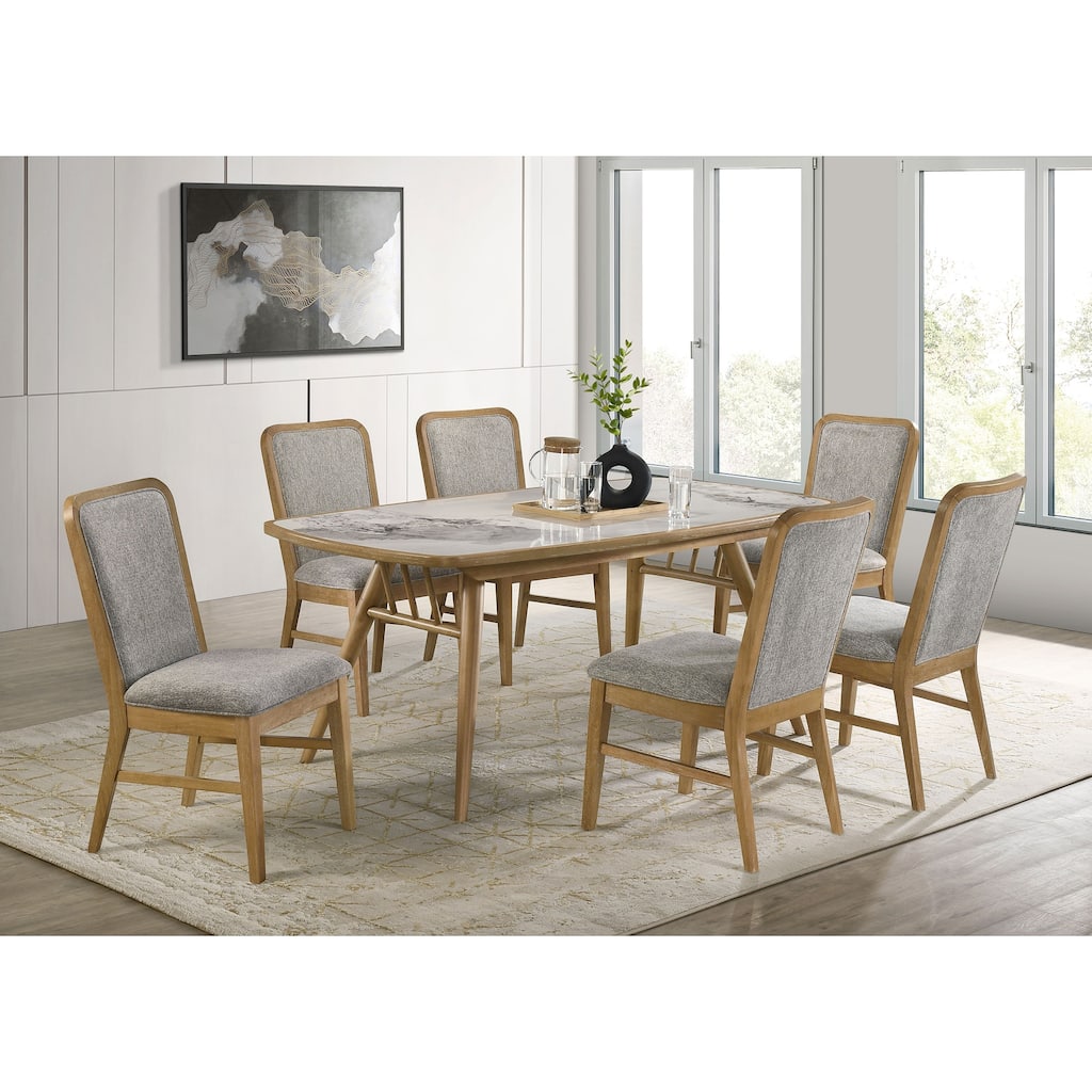 Croyden 7-piece Rectangular Dining Set Weathered Natural